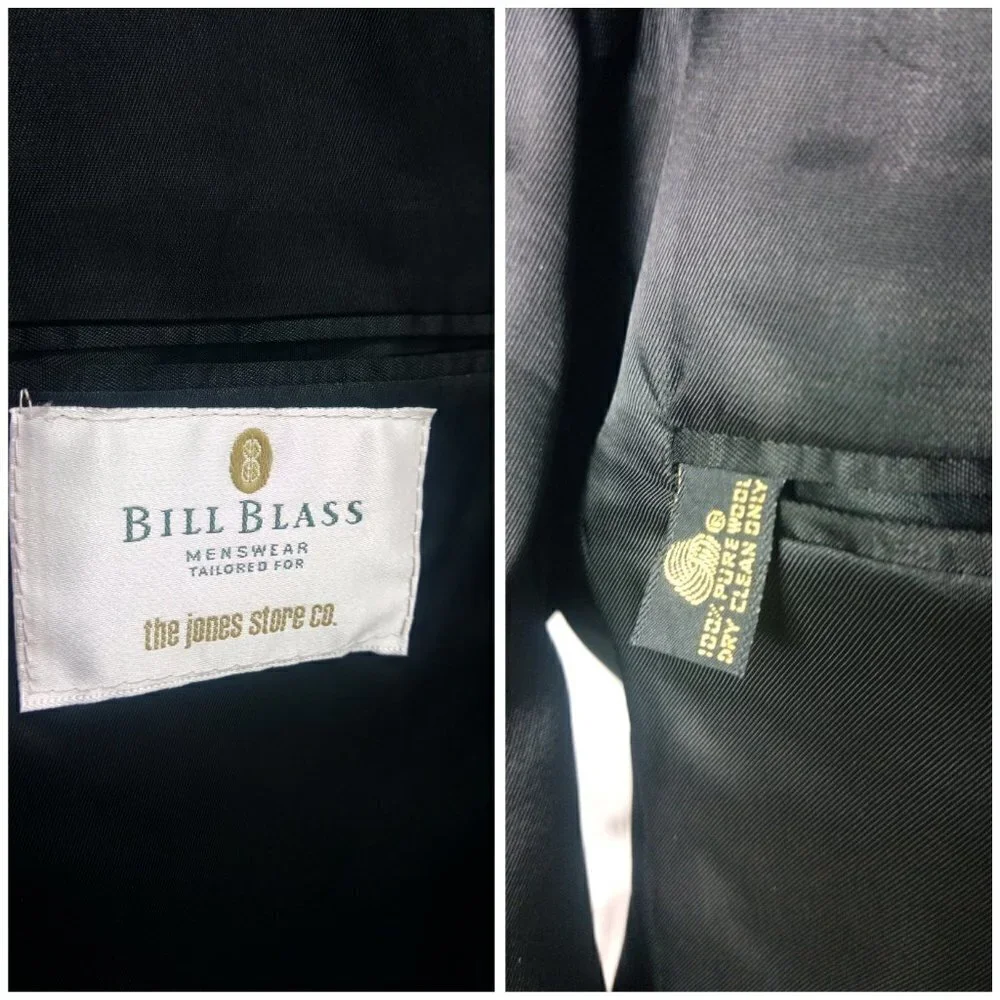 Bill Blass The Jones Store 43L Charcoal 2pc Suit